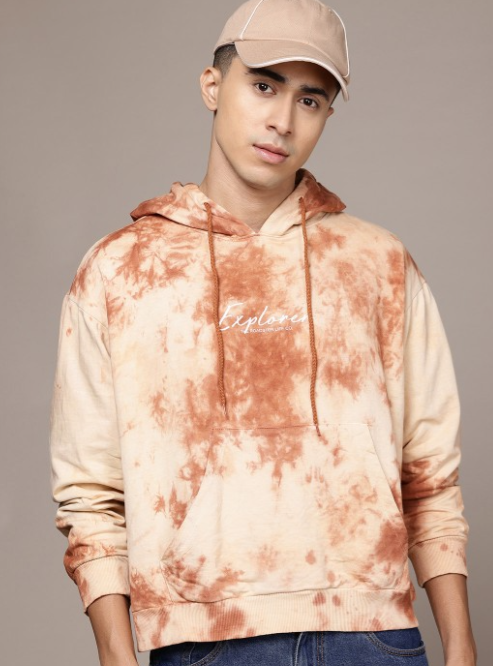 The Lifestyle Co. Tie-Dye Printed Hooded Sweatshirt